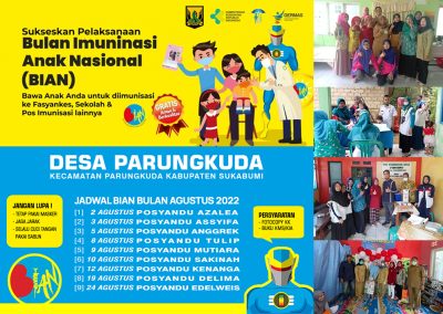 Pelaksanaan Bulan Imunisasi Anak Nasional (BIAN) di Desa Parungkuda
